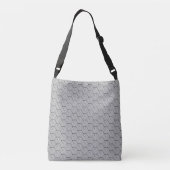 Black Pattern Line Cube Geometry Simple Crossbody Tas (Achterkant)