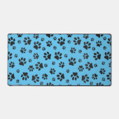 Black Paw Prints Design Desk Mat (Voorkant)