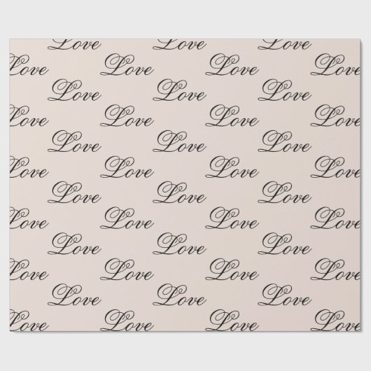 Black Peach Blush Liefde Altijd Trouwen Cadeaupapier (Vlak)