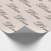 Black Peach Blush Liefde Altijd Trouwen Cadeaupapier (Hoek)