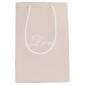 Black Peach Blush Liefde Altijd Trouwen Medium Cadeauzakje (Voorkant)