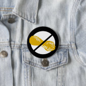 Black Peanut Free Nut Allergy Kinder Ronde Button 7,6 Cm (In situ)