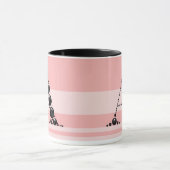 Black Pearl Monogram Font Cup Mok (Midden)