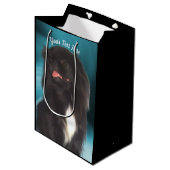 Black Pekingese Dog Persoonlijk Medium Cadeauzakje (Voorkant Gekanteld)