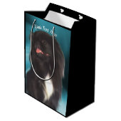 Black Pekingese Dog Persoonlijk Medium Cadeauzakje (Achterkant Gekanteld)
