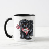 Black Pekingese Pet Name Persoonlijke Roze Mok (Links)