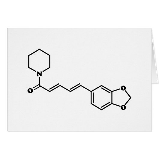 Black Pepper Piperine Molecular Chemical Formule (Voorkant Horizontaal)