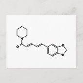 Black Pepper Piperine Molecular Chemical Formule Briefkaart (Voorkant)