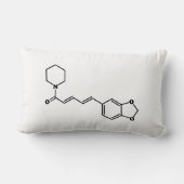 Black Pepper Piperine Molecular Chemical Formule Kussen (Achterkant)