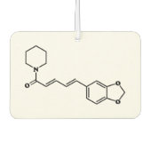 Black Pepper Piperine Molecular Chemical Formule Luchtverfrisser (Voorkant)