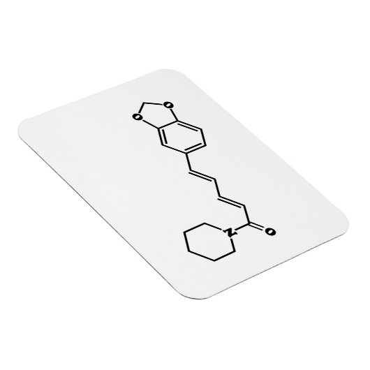 Black Pepper Piperine Molecular Chemical Formule Magneet (Rechterzijde)