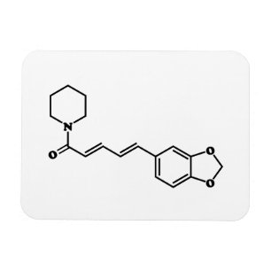 Black Pepper Piperine Molecular Chemical Formule Magneet