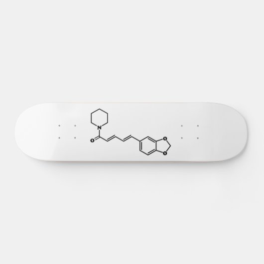 Black Pepper Piperine Molecular Chemical Formule Skateboard (Horizontaal)
