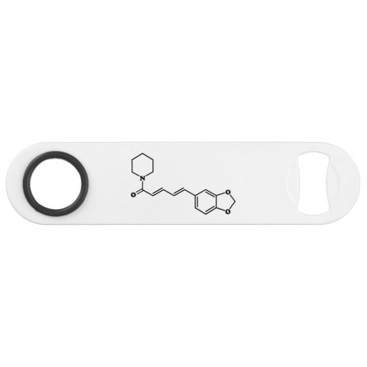 Black Pepper Piperine Molecular Chemical Formule Speed Flessenopener (Voorkant (Horizontaal))