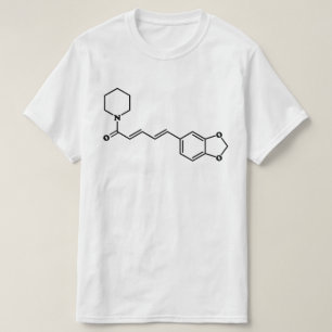 Black Pepper Piperine Molecular Chemical Formule T-shirt