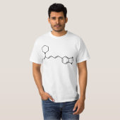 Black Pepper Piperine Molecular Chemical Formule T-shirt (Voorkant volledig)