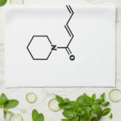 Black Pepper Piperine Molecular Chemical Formule Theedoek (Gevouwen)