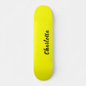 Black Personalize Name | Neon gele kleur Skateboard (Voorkant)