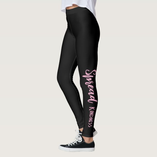 Black Personalized Leggings Spread Kindness (Gauche)