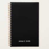 Black Personalized Men's Planner (Devant)
