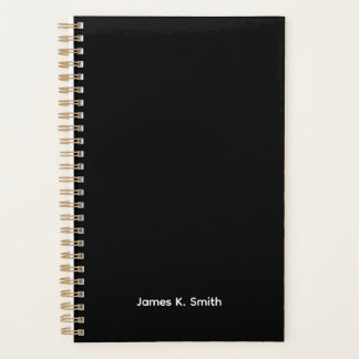 Black Personalized Men's Planner