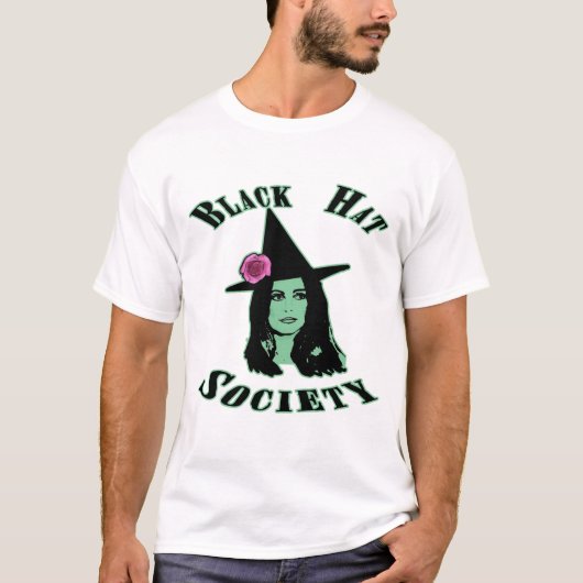 Black Pet Society Halloween Witch T-shirt (Voorkant)