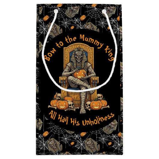 🖤 Black Pharaoh Mummy Cadeau Sac 🎃 👑 (Dos)