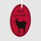 Black Phillip Folk Horror Ornament (voorkant)