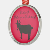 Black Phillip Goat Satanic Metalen Ornament (Links)