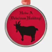 Black Phillip Goat Satanic Metalen Ornament (Voorkant)