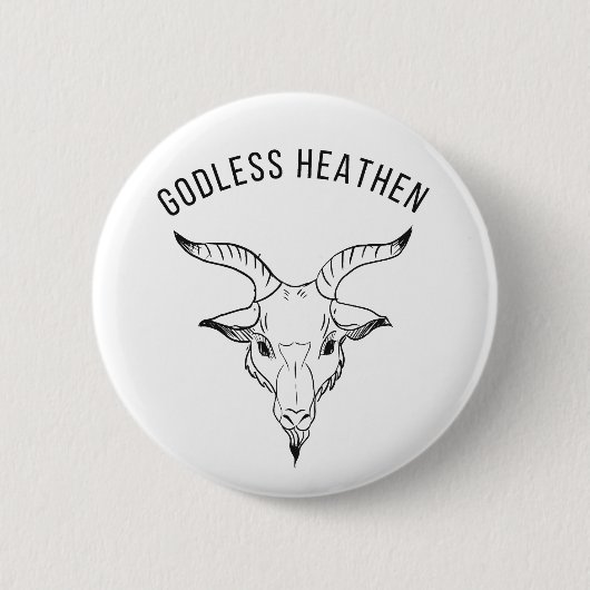 Black Phillip Godless Heathen Button (Voorkant)