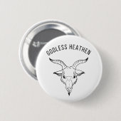 Black Phillip Godless Heathen Button (Voorkant /achterkant)