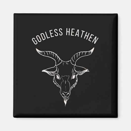 Black Phillip Godless Heathen Magneet (Voorkant)