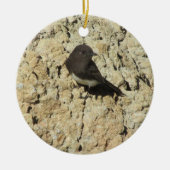 Black Phoebe Keramisch Ornament (Voorkant)