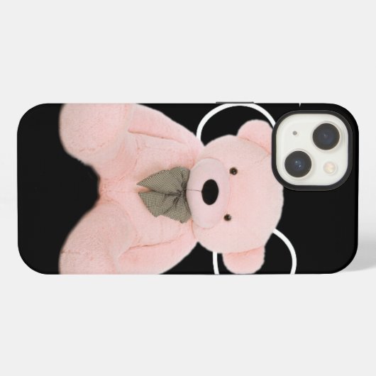 Black phone case iPhone hoesje (Achterkant horizontaal)