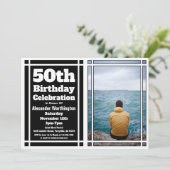 Black Photo Invitation de la fête du 50e anniversa (Debout devant)