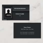 Black Photo Lijst Sjabloon Visitekaartje (Voorkant / Achterkant)