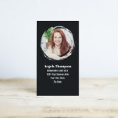 Black Photo QR Code Connect with Me Business Visitekaartje