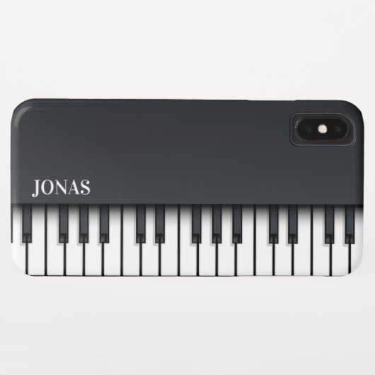 Black Piano Case-Mate iPhone Case (Achterkant (horizontaal))