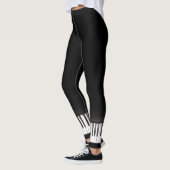 Black Piano Keys Music Leggings (Links)