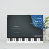 Black Piano on Blue Folded Overweging Programme (Staand voorkant)