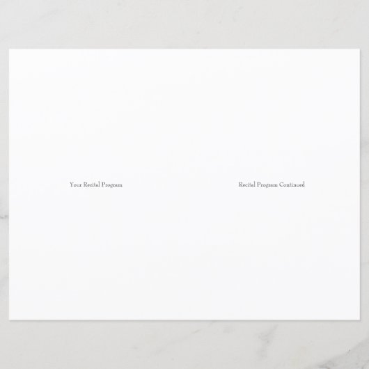 Black Piano on Paars Folded Overweging Programme (Achterkant)