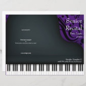 Black Piano on Paars Folded Overweging Programme (Voorkant / Achterkant)