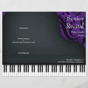 Black Piano on Paars Folded Overweging Programme