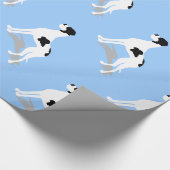 Black Piebald Great Dane Cadeaupapier (Hoek)