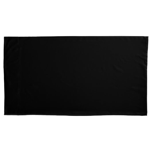 Black Pillow Hoesje Paar, King Size Kussensloop (Voorkant-Links)