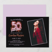 Black Pink 50 & nog steeds Fabulous 50th Birthday  (Voorkant / Achterkant)