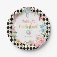 Black Pink Alice in Wonderland 1e verjaardagsfeest