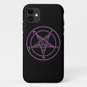 Black/Pink Baphomet-telefoontas iPhone 11 Hoesje
