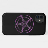 Black/Pink Baphomet-telefoontas Case-Mate iPhone Case (Achterkant (horizontaal))